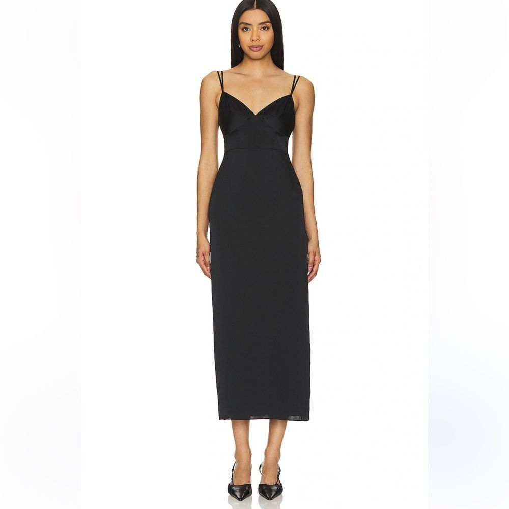Favorite Daughter The Rosemary Maxi Slip dress in black size 4